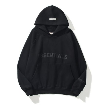 Essentials Black Basic Hoodie